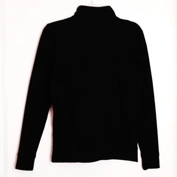 Style & Co.Black Mock Neck Zip Up 95% Cotton Athletic Jacket Comfort Sz S - Picture 4 of 7